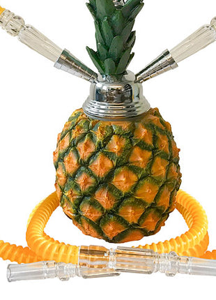 Orientalische 2 Schlauch Wasserpfeife Ananas 30cm Shisha Set inkl. Kohle