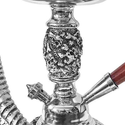 Orientalische Shisha Wasserpfeife Cobra Schlange Silber 30cm inkl.Kohle