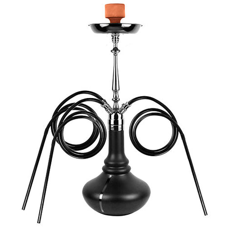 Orientalische 3 Schlauch XXL Shisha 72cm Wasserpfeife Schwarz Hookah