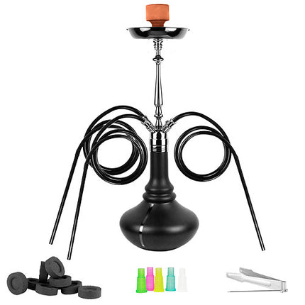 Orientalische 3 Schlauch XXL Shisha 72cm Wasserpfeife Schwarz Hookah