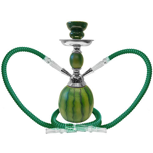 Orientalische 2 Schlauch Wasserpfeife Melone 30cm Shisha Set inkl. Kohle