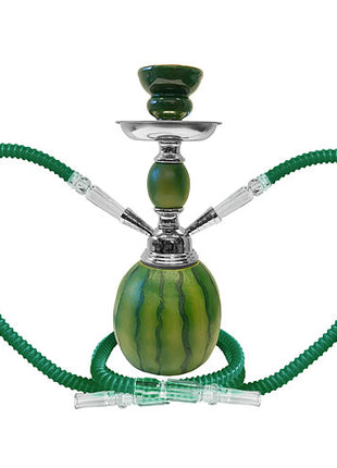 Orientalische 2 Schlauch Wasserpfeife Melone 30cm Shisha Set inkl. Kohle