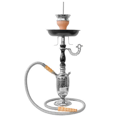 Orientalische Wasserpfeife Nargile Hookah Shisha Set aus Metall 50cm inkl. Kohle