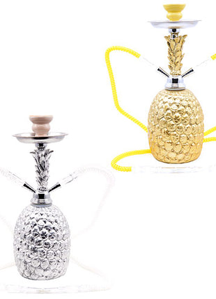 Moderne Wasserpfeife 2 Schlauch Ananas 45cm Shisha Set inkl. Kohle