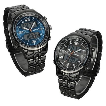 Multifunktions Herren Armbanduhr mit Stoppuhr Alarm Beleuchtung Wasserdicht