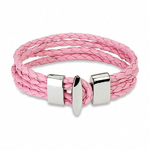 Lederarmband 4 Bänder geflochten