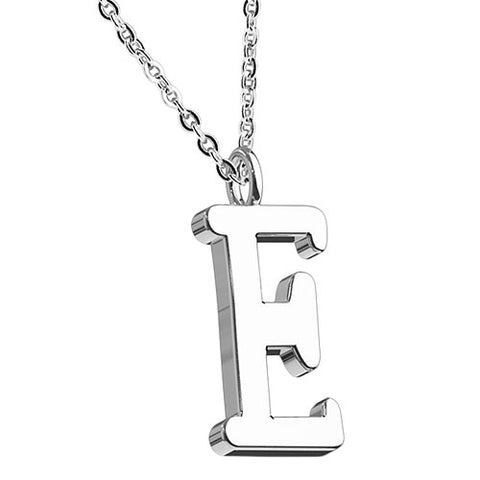 Halskette Set mit Buchstaben Anhänger Alphabet Silbern