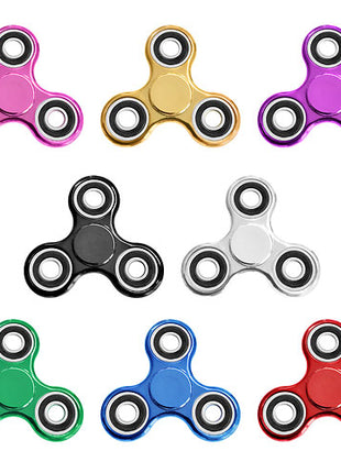 Finger Hand Spinner ADHS Anti Stress Konzentration Spielzeug Metallic Chrome