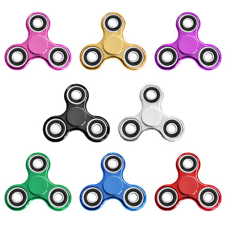 Finger Hand Spinner ADHS Anti Stress Konzentration Spielzeug Metallic Chrome