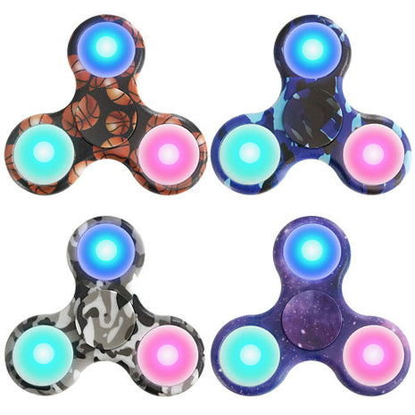 LED Hand Finger Spinner Fidget Anti Stress Konzentration Spielzeug Airbrush