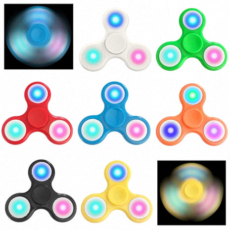 LED Hand Finger Spinner Fidget Anti Stress Konzentration Spielzeug