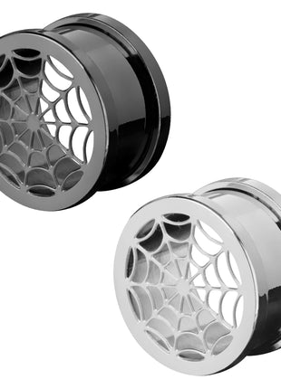 Flesh Ear Tunnel Spider Web Black 