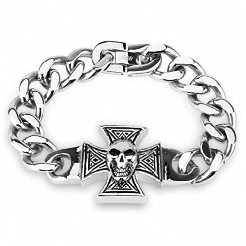 Biker Edelstahl Panzer Armband Eisernes Kreuz
