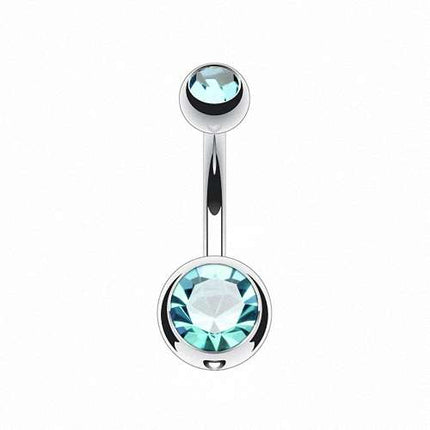 T23N04 - Silber |  Aqua / 1,6mm x 10mm x 4x6mm