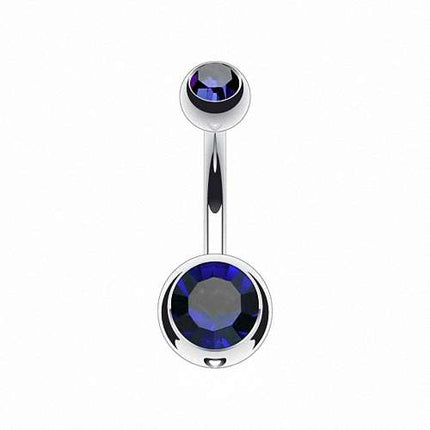 T23N04 - Silber |  Blau / 1,6mm x 8mm x 4x6mm