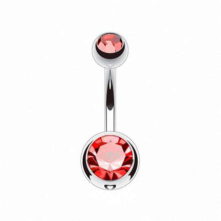 T23N04 - Silber |  Rot / 1,6mm x 8mm x 4x6mm