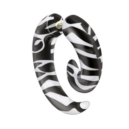 Fake Piercing Spirale Schnecke Zebra