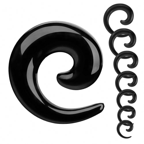 Dehnungsspirale- 8er Set / Schwarz