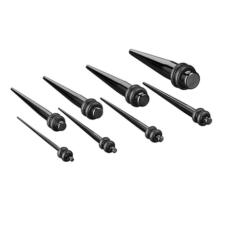 Titanium Ear Stretching Rod Expander Stretching Pin Black 1.6mm - 8mm or Set 