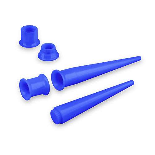 Dehnstab Expander & Flesh Tunnel 2 in 1 Set Blau