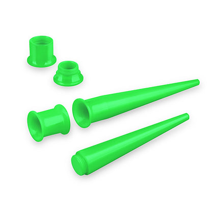 Dehnstab Expander & Flesh Tunnel 2 in 1 Set Grün