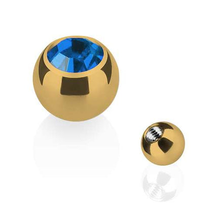 TBG03 ( Gold )  - 1,6mm x 6mm / Hellblau