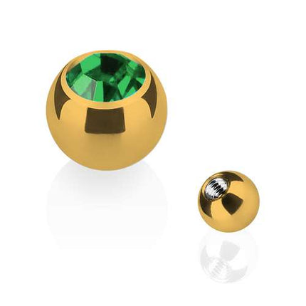TBG03 ( Gold )  - 1,6mm x 5mm / Smaragdgrün