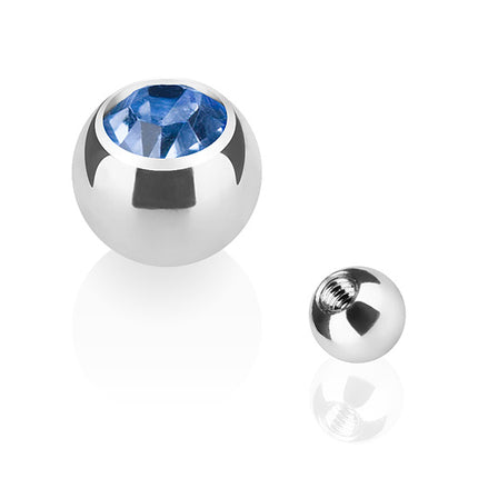 TBS03 ( Silber ) - 1,6mm x 6mm / Hellblau