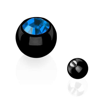 TBT03 ( Schwarz )  - 1,2mm x 4mm / Hellblau