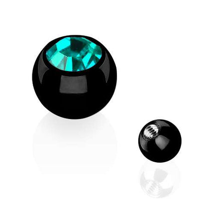 TBT03 ( Schwarz )  - 1,2mm x 3mm / Türkis