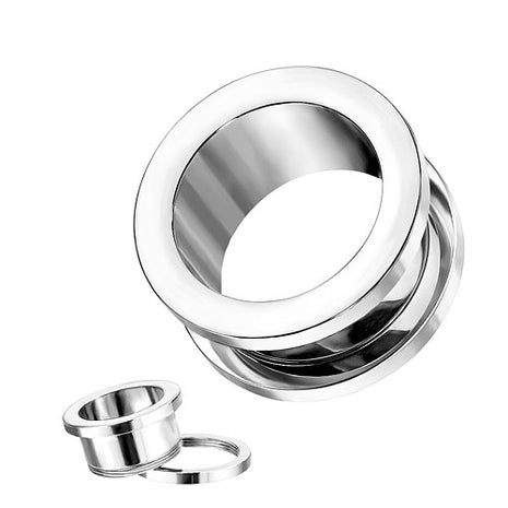 Flesh Ohr Tunnel Piercing aus Titan G23 mit Schraubverschluss