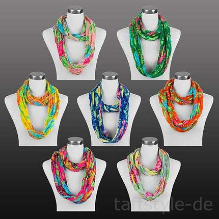 XL Rundschal Schlauchschal Sommer Blumen