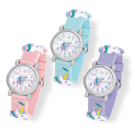 Einhorn Kinder Armbanduhr Silikon Uhr Bunte Gummi Mädchen Jungen Kinderuhr