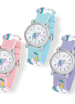 Einhorn Kinder Armbanduhr Silikon Uhr Bunte Gummi Mädchen Jungen Kinderuhr