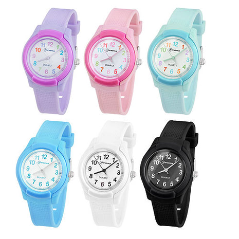 Kinder Silikon Armbanduhr Gummi Sport Uhr Bunte Mädchen Jungen Kinderuhr