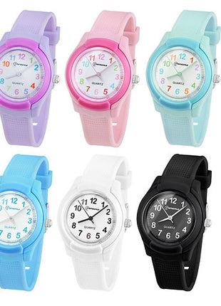 Kinder Silikon Armbanduhr Gummi Sport Uhr Bunte Mädchen Jungen Kinderuhr