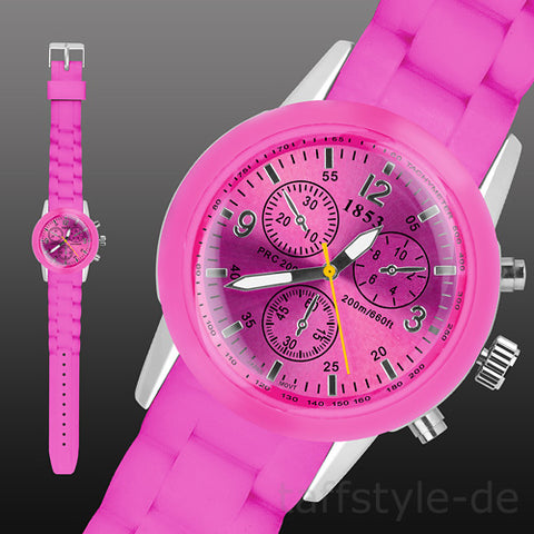 Silikon Armbanduhr Sport Style Fake Chronograph