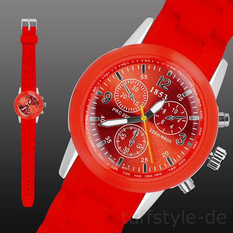 Silikon Armbanduhr Sport Style Fake Chronograph