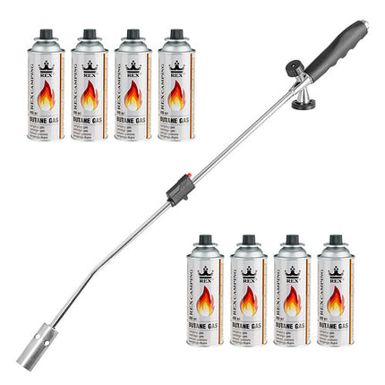 Unkrautbrenner + 8 Gasflaschen