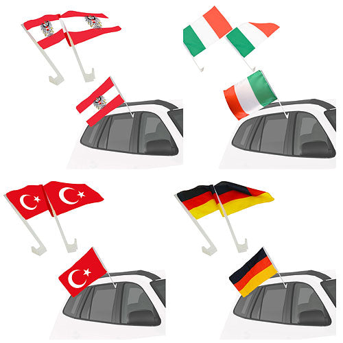 Autofahne Autoflagge 2 Stück Fanartikel EM & WM