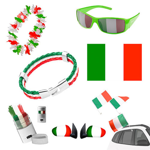 7-teiliges Fan-Set Fanartikel Italien Fussball EM & WM