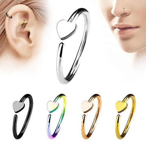 Nasenpiercing Universal Ohr Piercing Ring mit Herz
