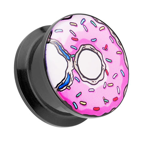 Picture Ohr Plug Motiv Donut mit bunten Streusel