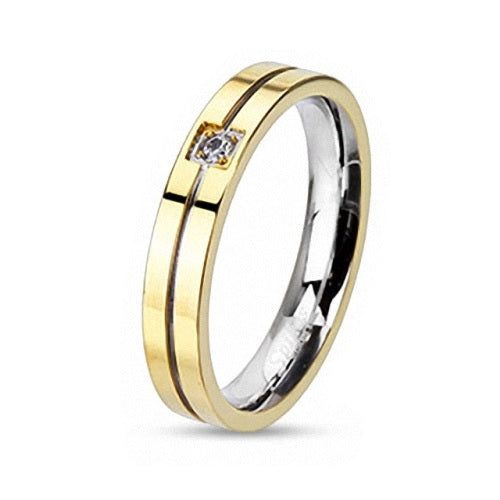 Damen Designer Schmuck Ring vergoldet mit Kristall