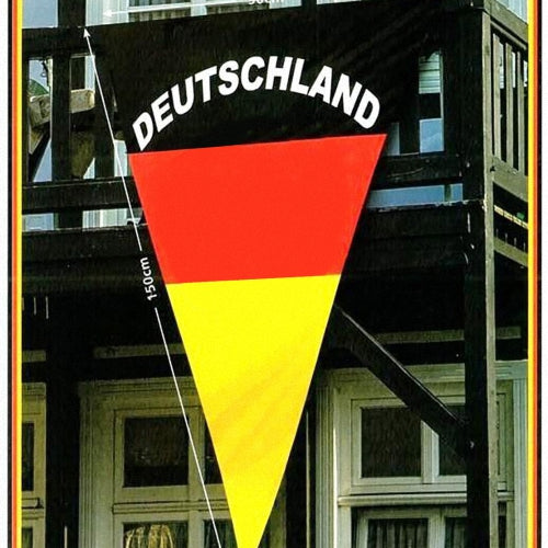 Deutschland Wimpelfahne 150cm x 90cm Dreieck Flagge Fussball